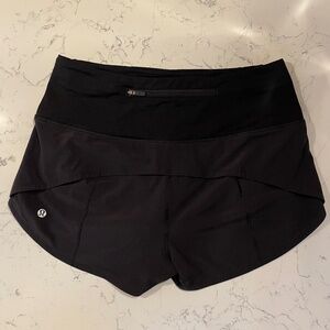 Lululemon Speed Up Short High-Rise *2.5", Black, Size 6
